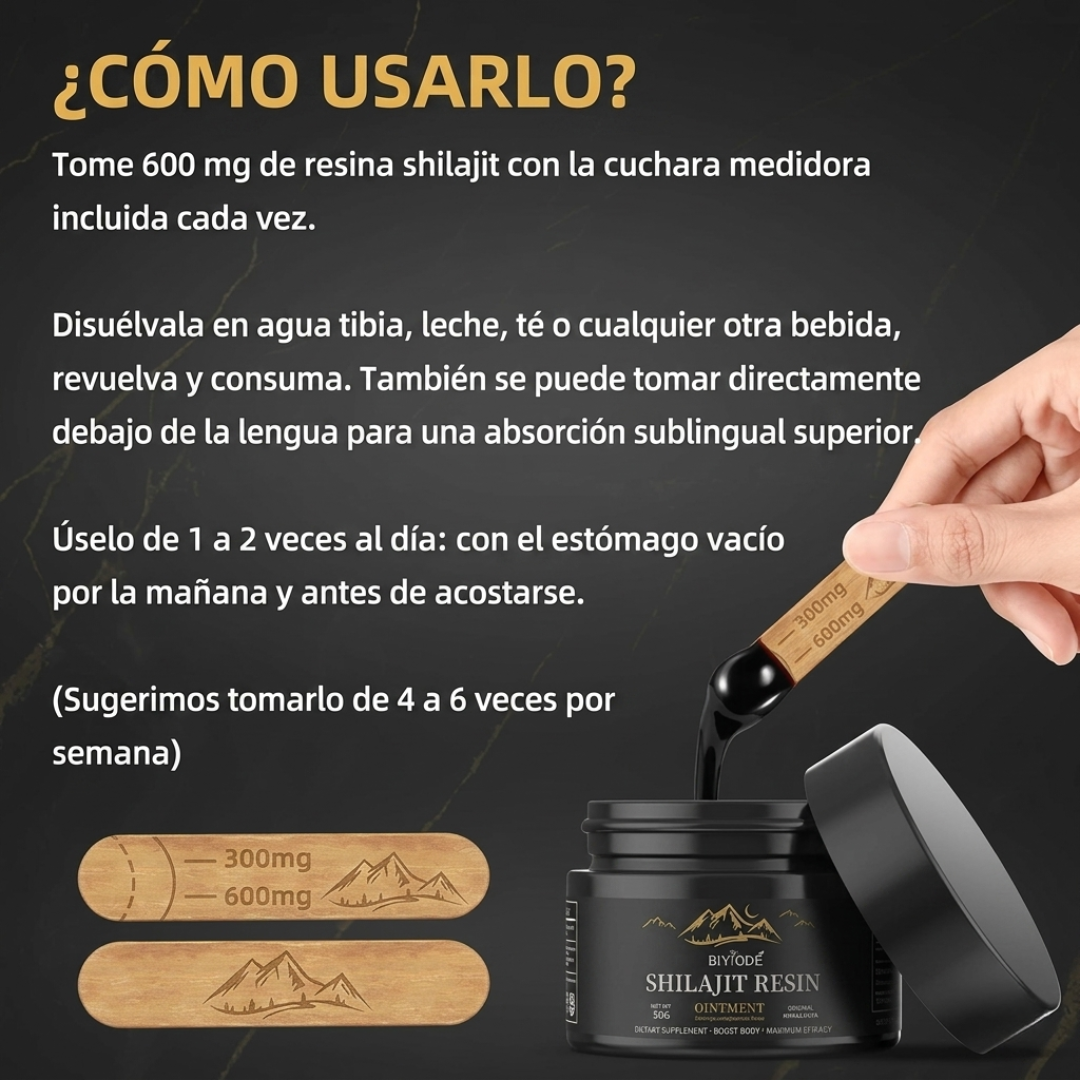 RESINA SHILAJIT PURA DEL HIMALAYA — Energía vital, resistencia y potencia máxima