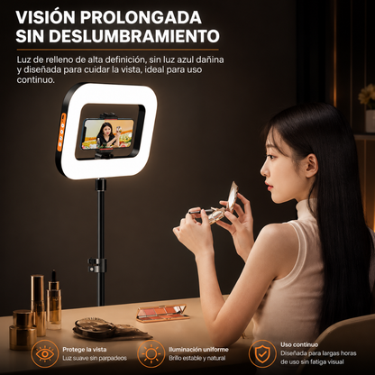 ARO DE LUZ CON TRÍPODE – Iluminación profesional para contenido