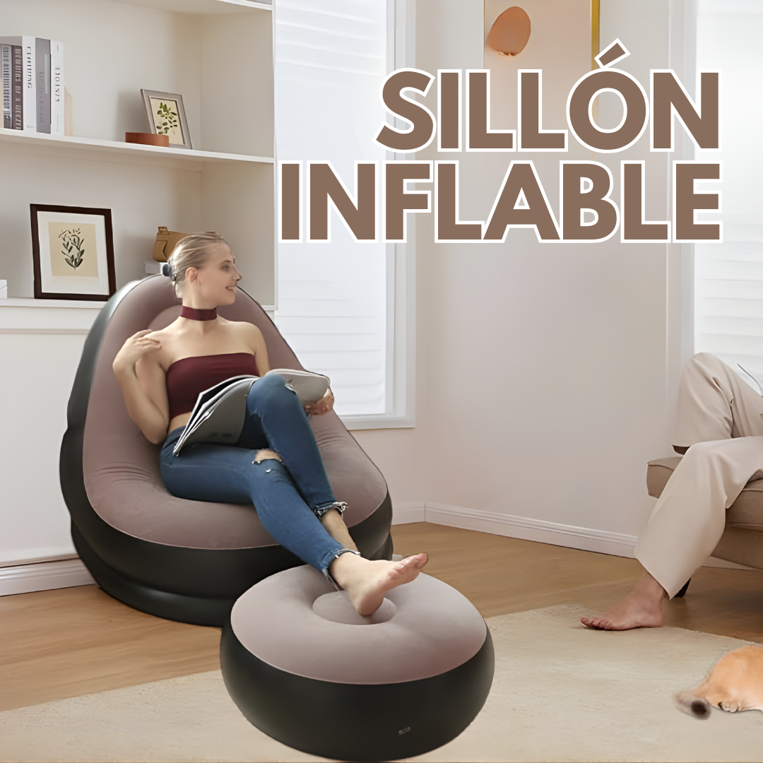 SILLON INFLABLE – Comodidad instantánea, descanso portátil y relax en cualquier lugar