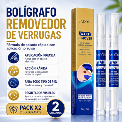 BOLÍGRAFO REMOVEDOR DE VERRUGAS (PACK x2) – Eliminación precisa, aplicación práctica y cuidado localizado de la piel