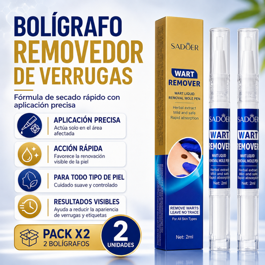 BOLÍGRAFO REMOVEDOR DE VERRUGAS (PACK x2) – Eliminación precisa, aplicación práctica y cuidado localizado de la piel