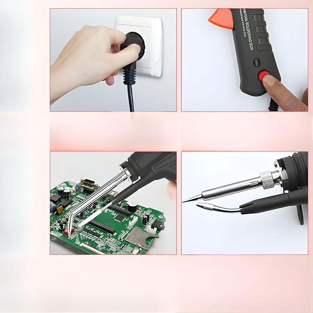 PISTOLA DE SOLDADURA – Reparaciones precisas, calentamiento rápido y trabajo técnico eficiente