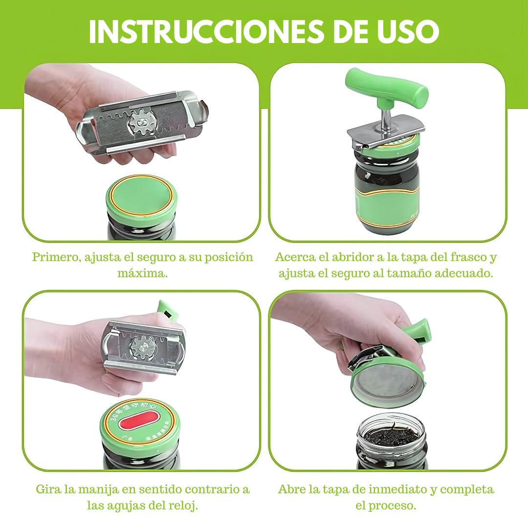 ABRIDOR DE FRASCOS – Abre frascos sin esfuerzo ni dolor en las manos