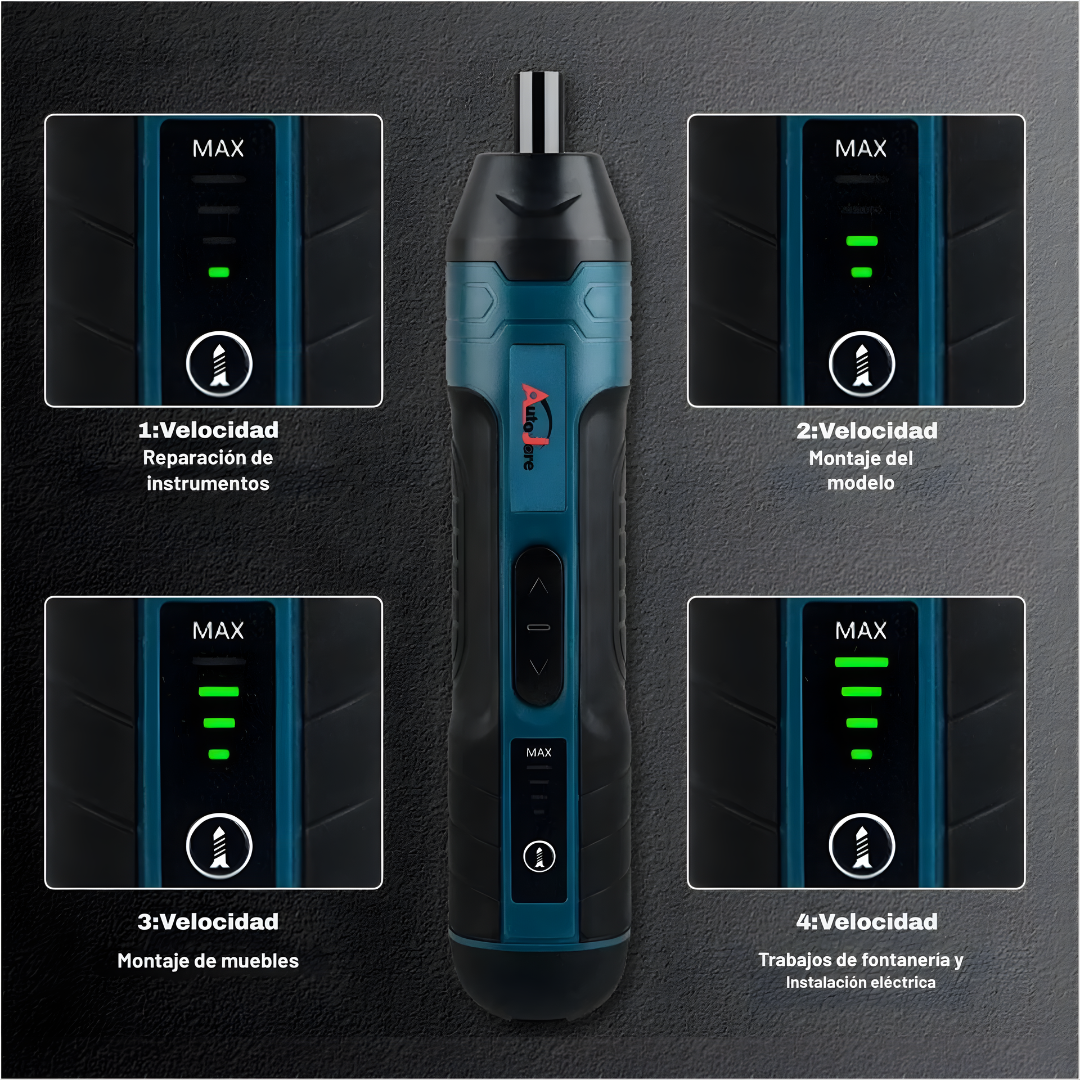 DESTORNILLADOR ELÉCTRICO INALÁMBRICO – Potencia compacta, precisión total y trabajo sin cables
