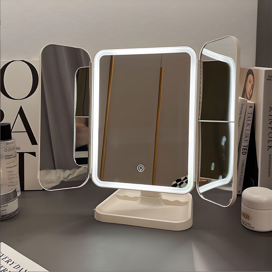 ESPEJO CON LUZ LED – Iluminación perfecta, diseño compacto y acabado profesional en tu rutina de belleza