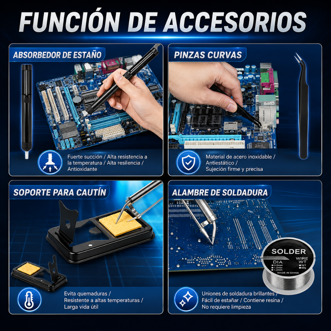 KIT DE PISTOLA DE SOLDADURA AUTOMÁTICA – Soldaduras precisas y rápidas