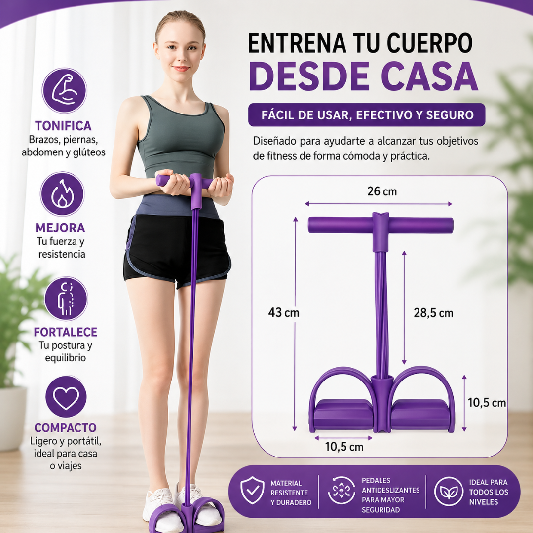 BANDA ELÁSTICA DE RESISTENCIA PARA EJERCICIO – Entrena todo tu cuerpo desde casa