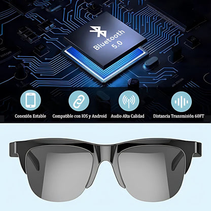 GAFAS INALÁMBRICAS CON AUDIO – Estilo y música en un solo accesorio
