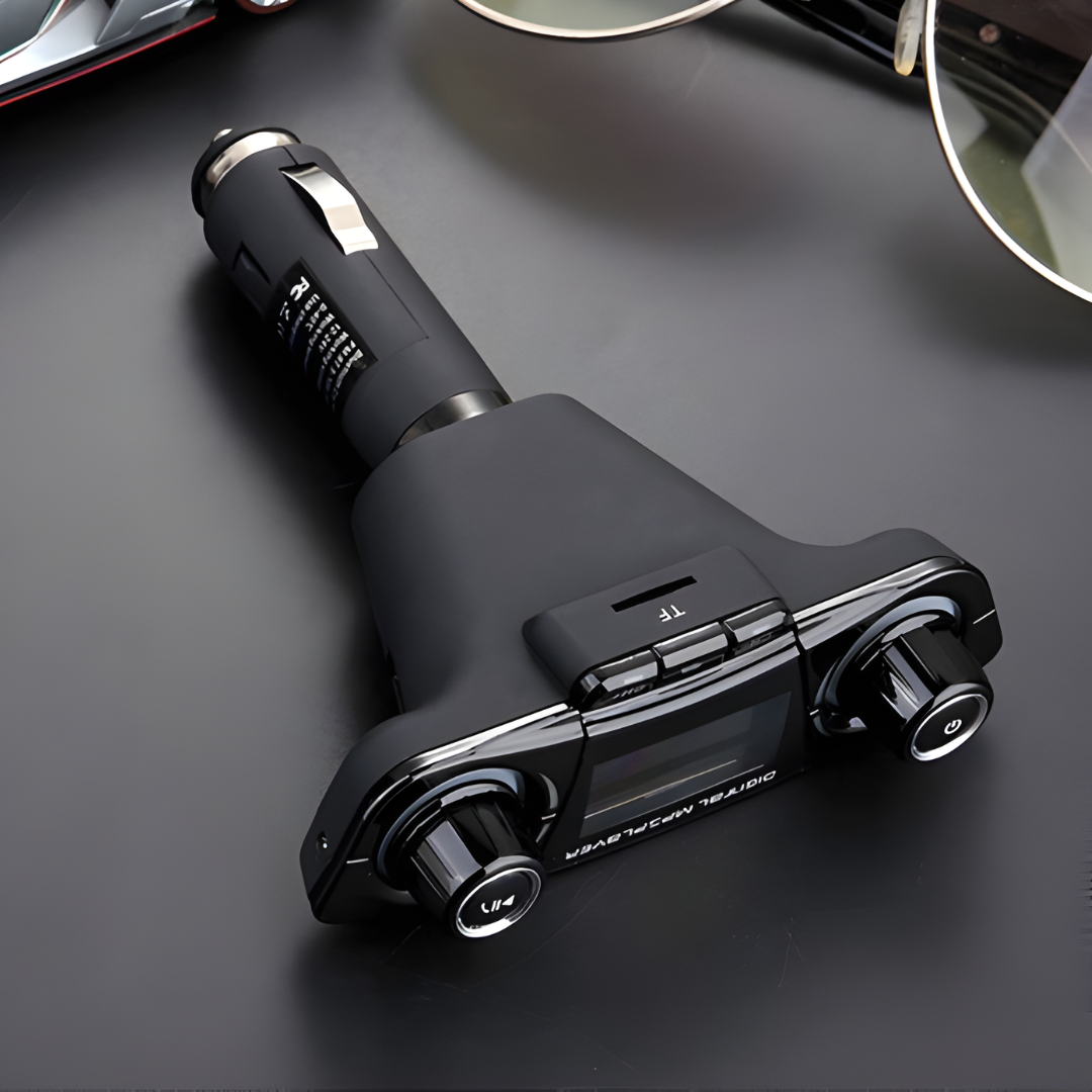 TRANSMISOR FM BLUETOOTH – Conecta tu celular al auto, música sin cables y llamadas manos libres