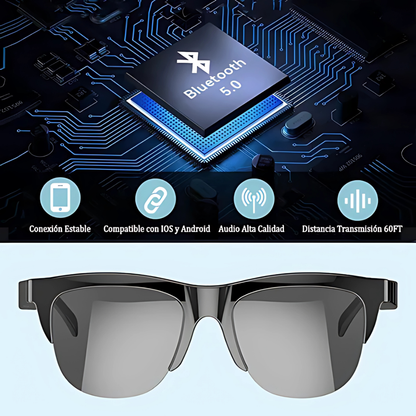 LENTES INTELIGENTES DE AUDIO BLUETOOTH – Estilo y música en un solo accesorio