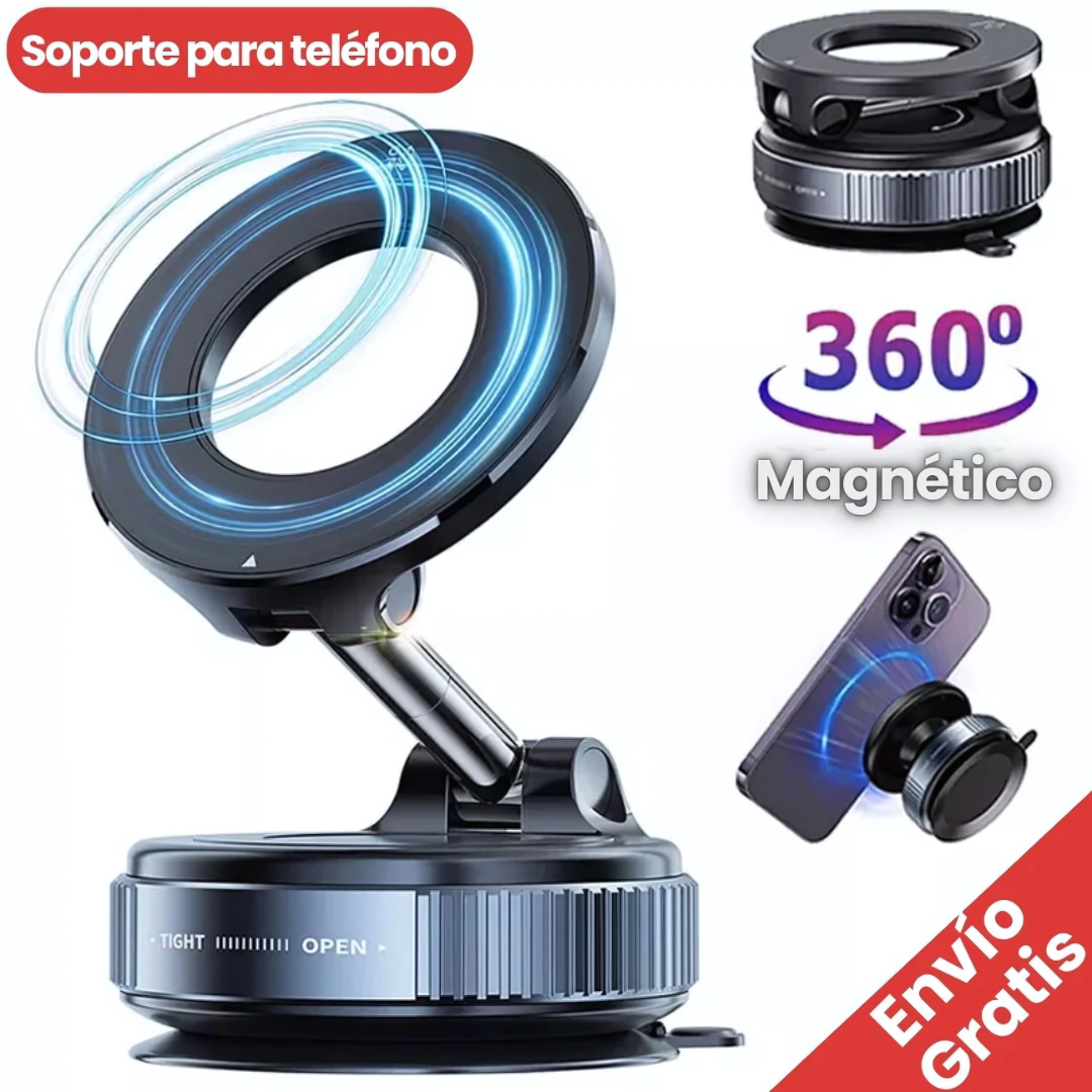 SOPORTE DE TELEFONO MAGNETICO – Mantén tu celular firme, visible y siempre a mano