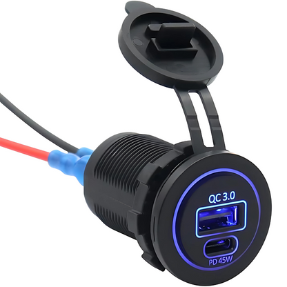 ADAPTADOR DE CARGADOR DE AUTO (1USB,1C) – Carga rápida y segura mientras conduces