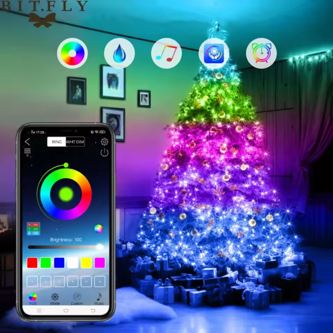 SERIE DE LUCES NAVIDEÑAS INTELIGENTES – Ilumina tus fiestas con color, ritmo y magia