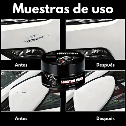 CERA QUITARRAYONES SCRATCH WAX – Disimula rayones, recupera el brillo y renueva la pintura de tu auto