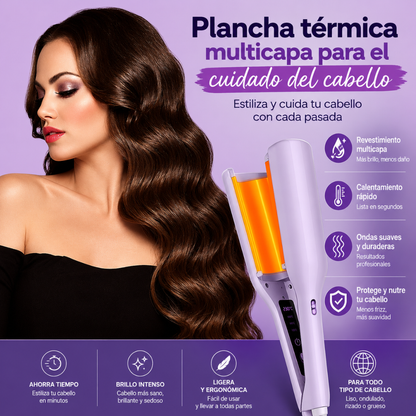 RIZADOR DE CABELLO ONDULADO – Ondas definidas y naturales en minutos, sin complicarte