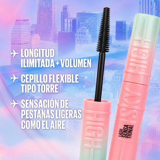 SKY HIGH MÁSCARA DA VOLUMEN ALARGA + A PRUEBA DE AGUA UPSELL — Volumen, longitud y resistencia al agua en una