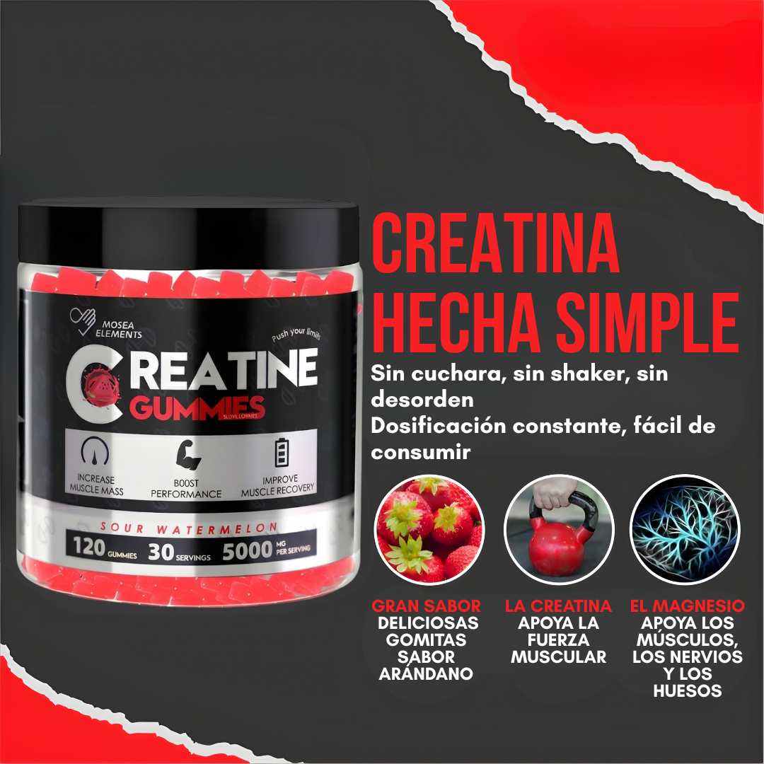 GOMITAS DE CREATINA – Fuerza diaria, rendimiento práctico y energía sin mezclas