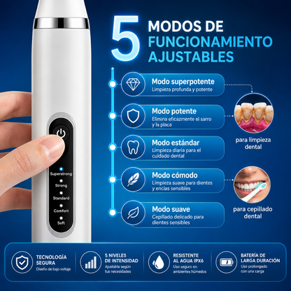 KIT LIMPIADOR DENTAL ELÉCTRICO – Limpieza precisa en casa