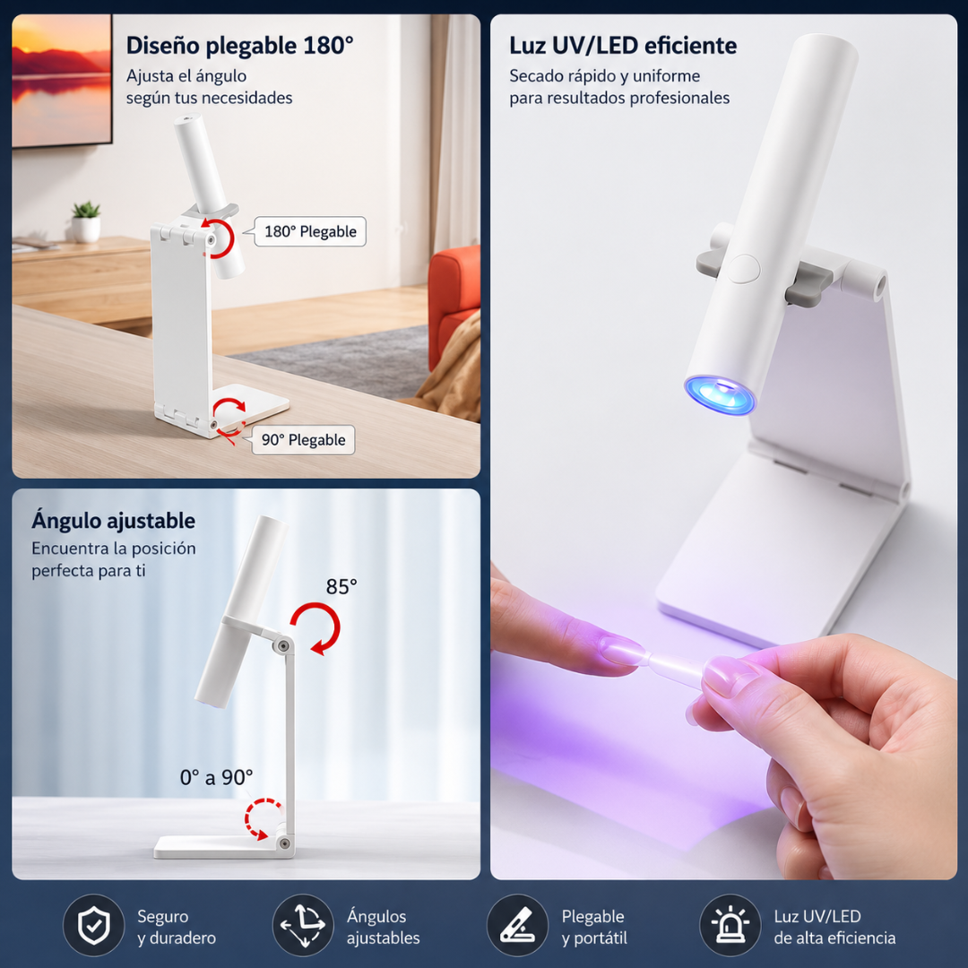 LÁMPARA LED PARA UÑAS – Secado profesional, precisión y comodidad para manicuristas