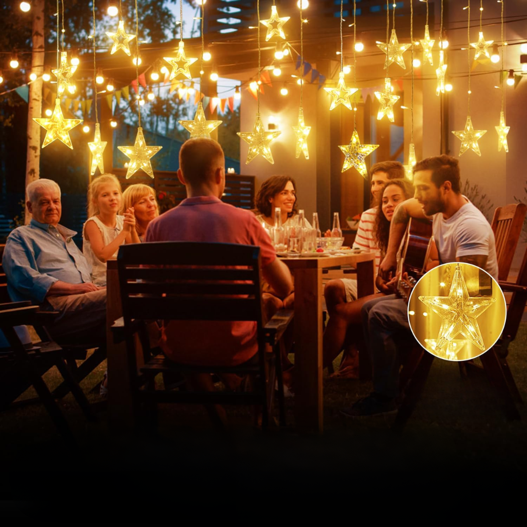 CORTINA DE LUCES SOLARES – Ilumina tus noches con un brillo mágico y sostenible