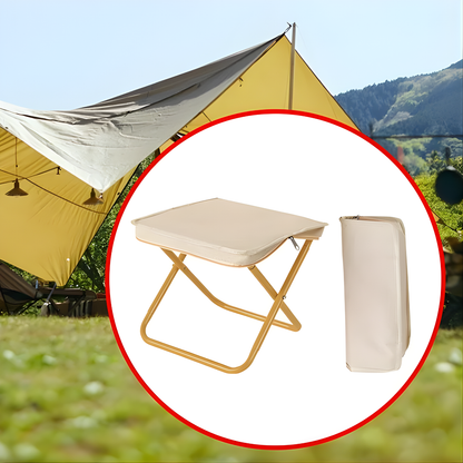 TABURETE PLEGABLE – Asiento portátil, almacenamiento práctico y comodidad en cualquier lugar