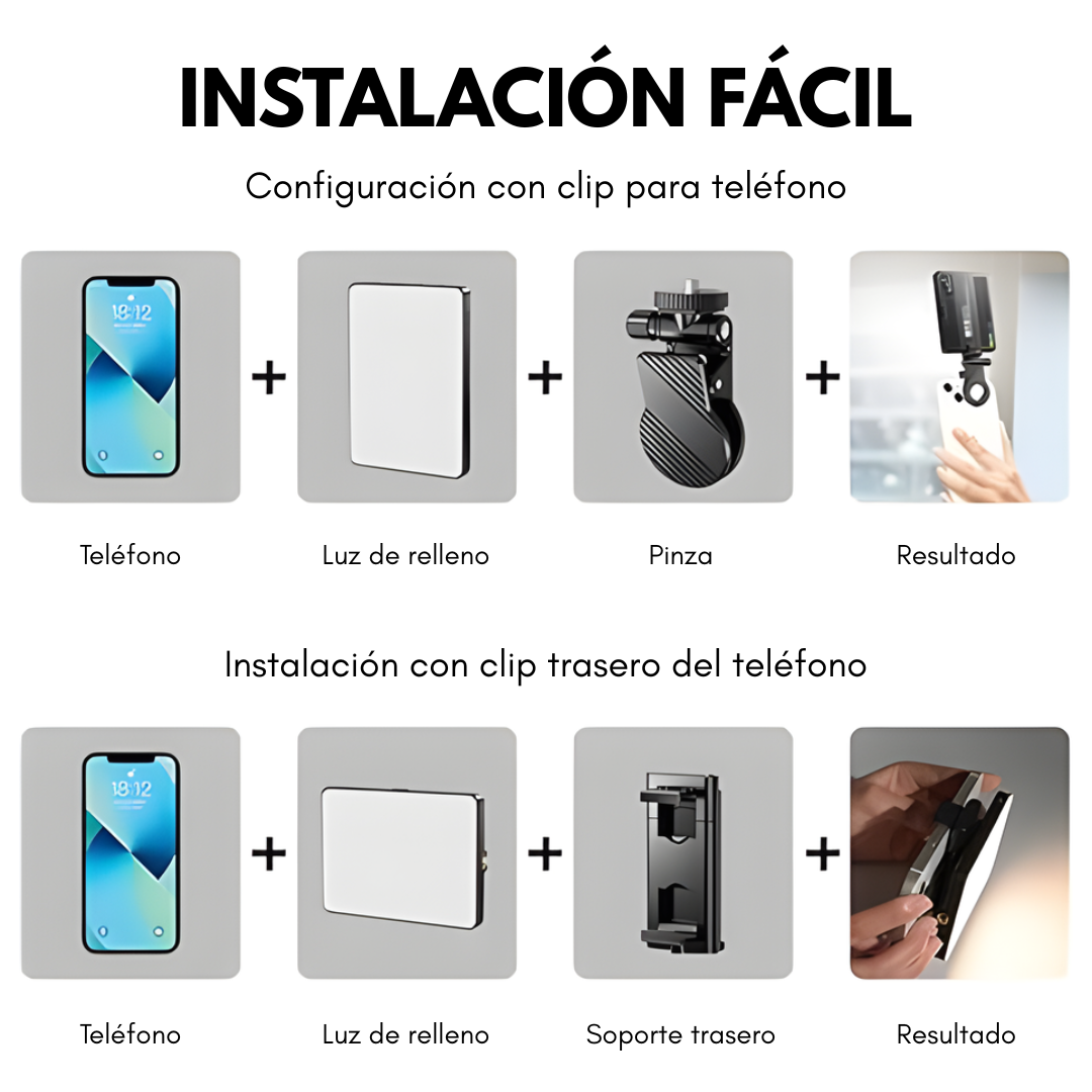 FILL LIGHT – Iluminación perfecta, fotos más atractivas y contenido profesional desde cualquier lugar