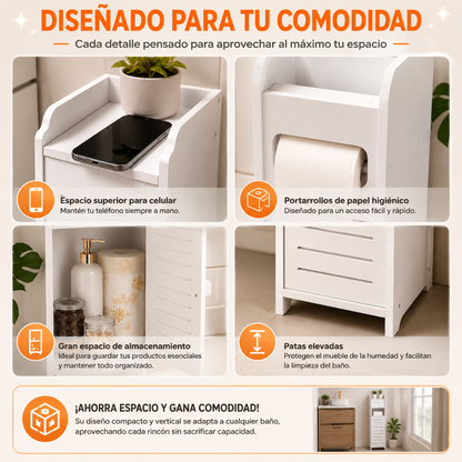 ORGANIZADOR DE BAÑO DE 1 PUERTA – Orden compacto y elegante para tu espacio