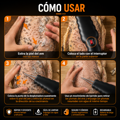 DESPLUMADOR DE POLLO – Desplumado rápido y uniforme