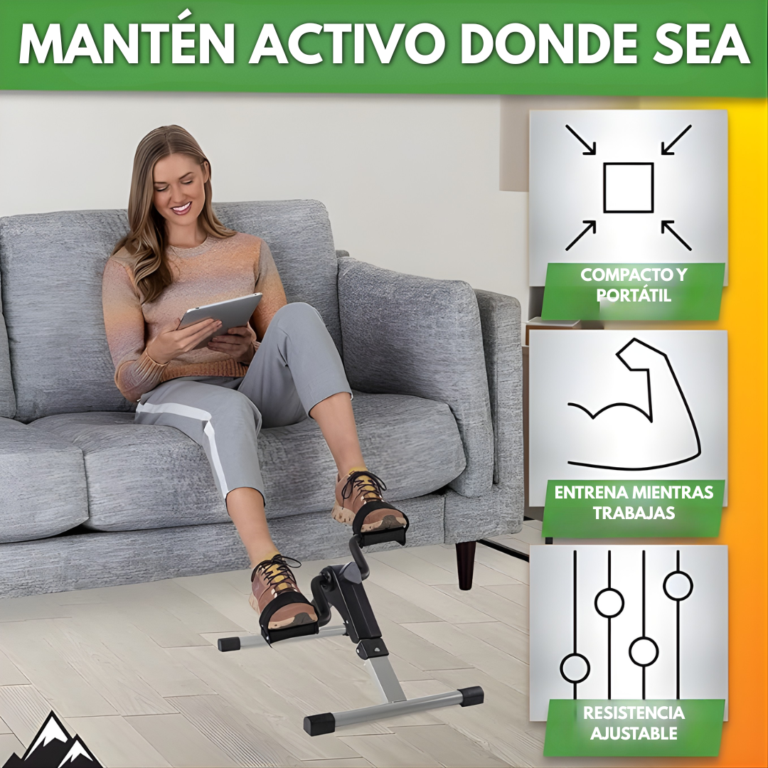 PEDAL PLEGABLE PARA EJERCICIO – Muévete sin levantarte de la silla — ejercita piernas y brazos en la oficina, el hogar o donde estés