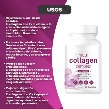 MULTICOLLAGEN PASTILLA (90 CÁPSULAS) – Fuerza interna, articulaciones más sanas y piel firme con un soporte avanzado de colágeno