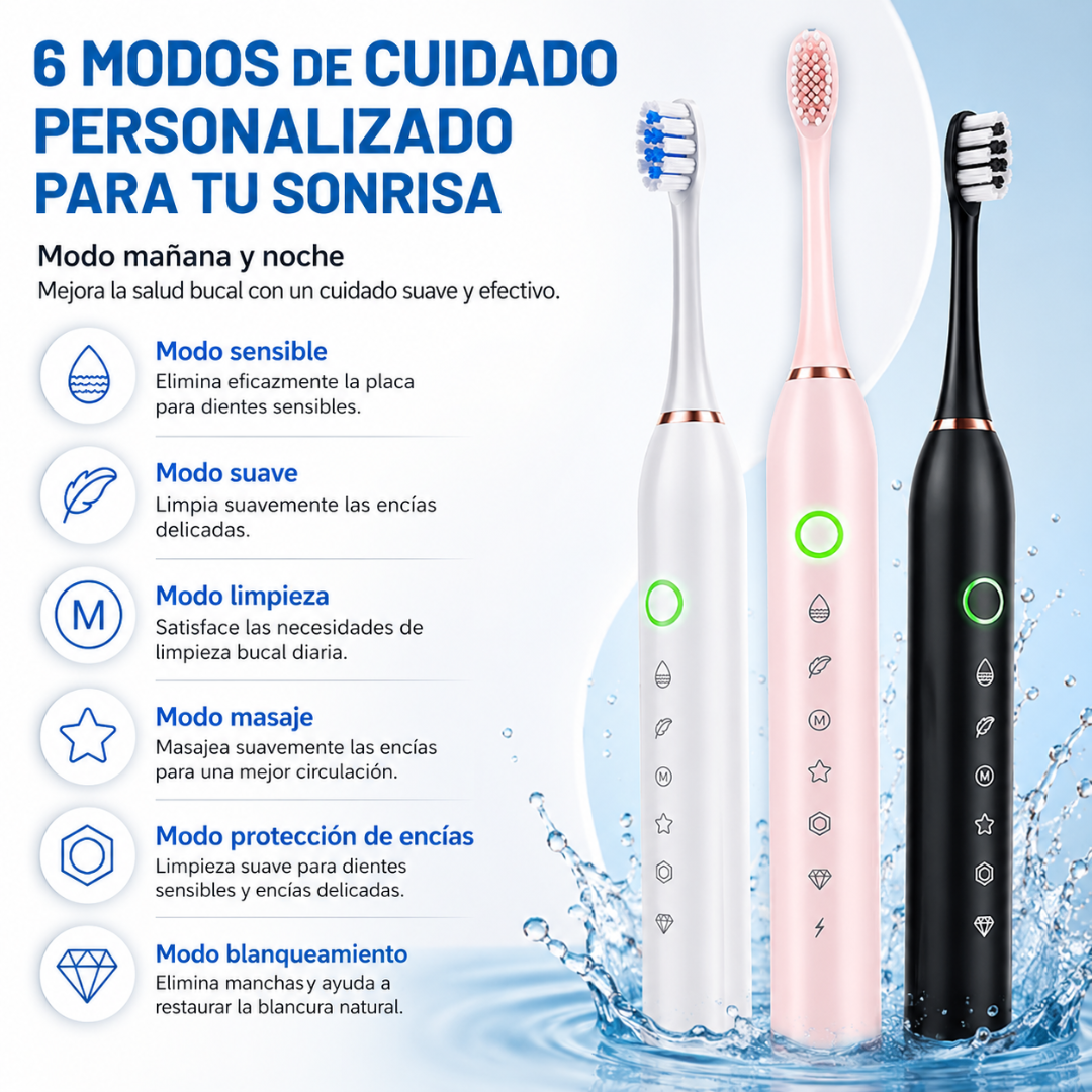 CEPILLO DENTAL ELÉCTRICO RECARGABLE X-3 – Limpieza diaria más profunda, práctica y constante