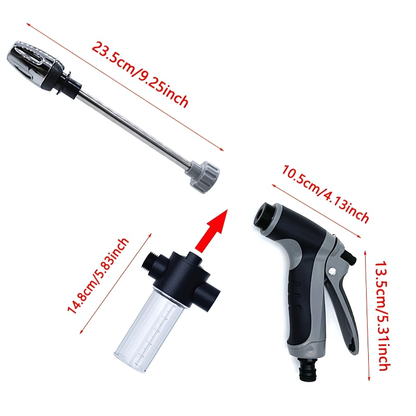PISTOLA DE AGUA A PRESIÓN CON DEPÓSITO DE JABÓN – Potencia y versatilidad en cada limpieza