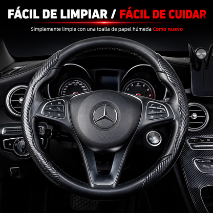 PROTECTOR DE TIMÓN – Ajuste universal, agarre antideslizante y estilo moderno para tu auto