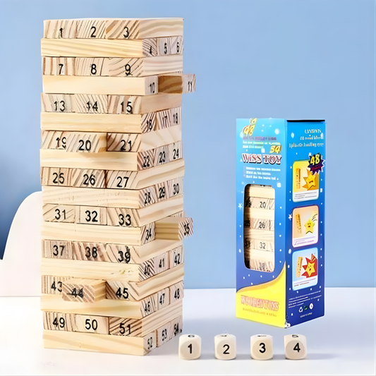 JUGUETE JENGA 54 PIEZAS – Diversión, habilidad y risas en cada movimiento