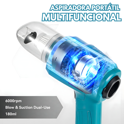 ASPIRADORA PORTÁTIL MULTIFUNCIONAL – Limpieza rápida para auto y hogar sin cables ni esfuerzo