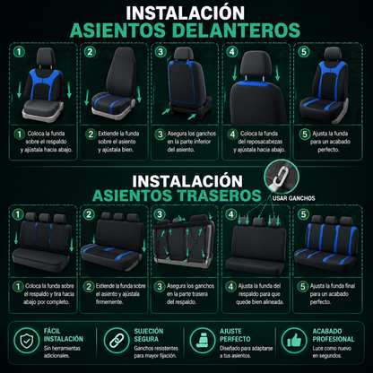 FUNDAS PARA ASIENTOS DE AUTO – Renueva y protege tu interior