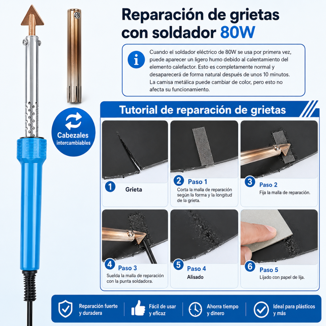TESTER – Reparación práctica de plásticos con calor, precisión y acabado firme