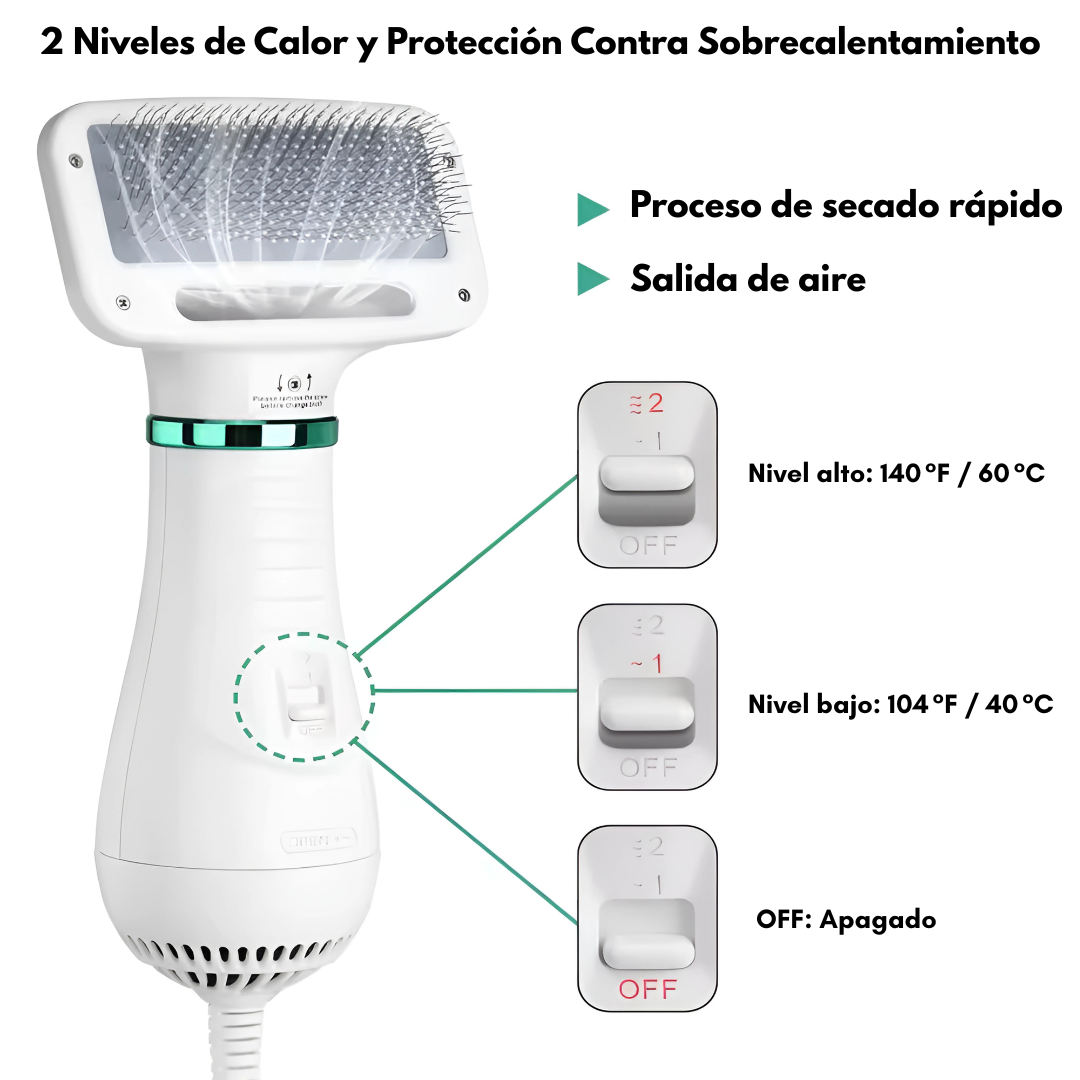 CEPILLO PARA MASCOTAS – Elimina pelo suelto sin tirar ni lastimar a tu peludo