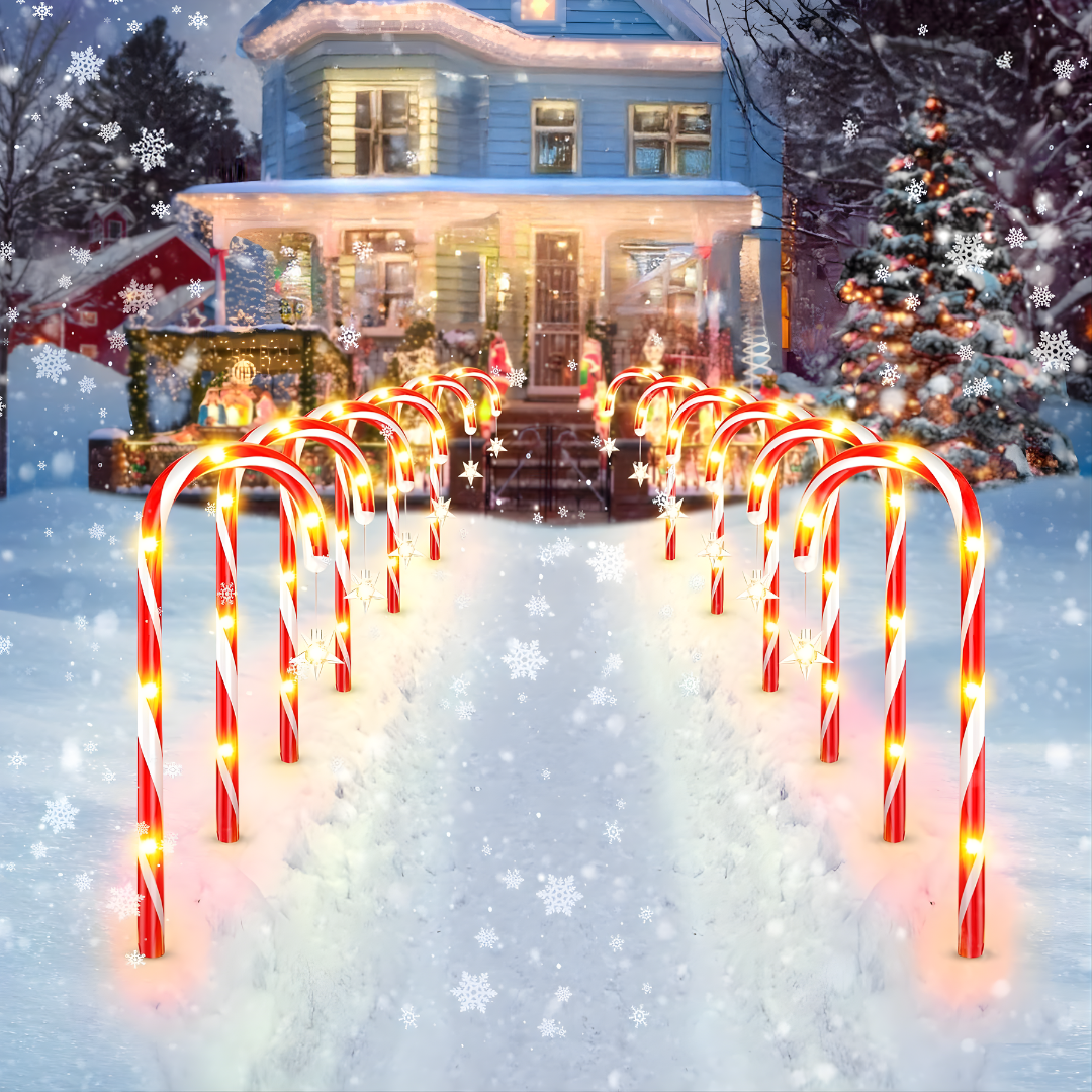 SERIE DE 5 BASTONES SOLARES PARA JARDÍN – Ilumina tus noches con encanto y energía natural