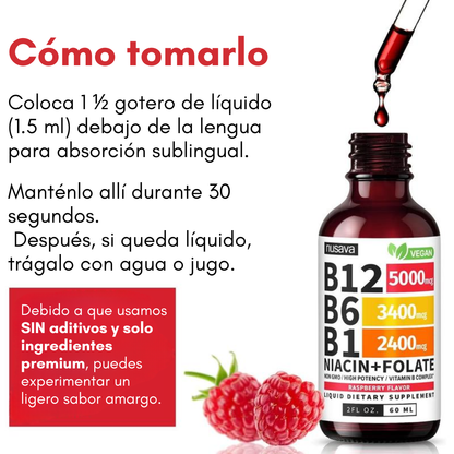 NUSAVA VITAMIN B COMPLEX — Energía, enfoque y sistema nervioso en una sola cápsula diaria