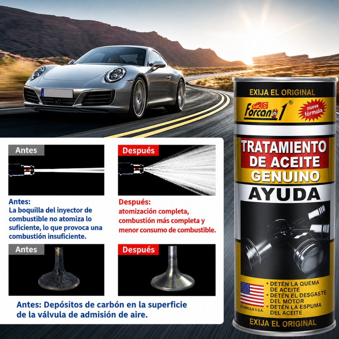 TRATAMIENTO DE ACEITE HERIOS GENUINE OIL — El tratamiento que protege el motor que ya tienes para que dure mucho más.