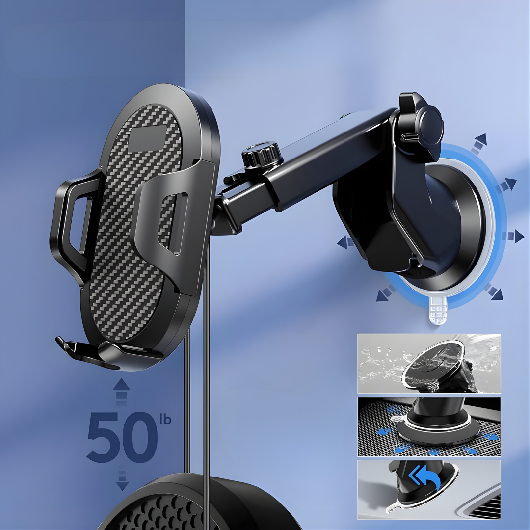 PHONE HOLDER – Sujeción firme, rotación 360° y conducción más cómoda y segura
