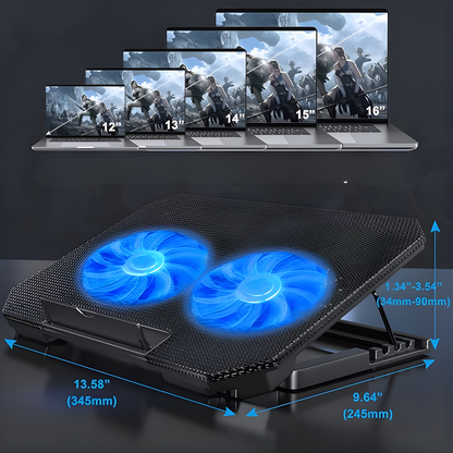 PAD ENFRIADOR DOBLE NOTEBOOK – Menos calor, mejor rendimiento y mayor vida útil para tu laptop
