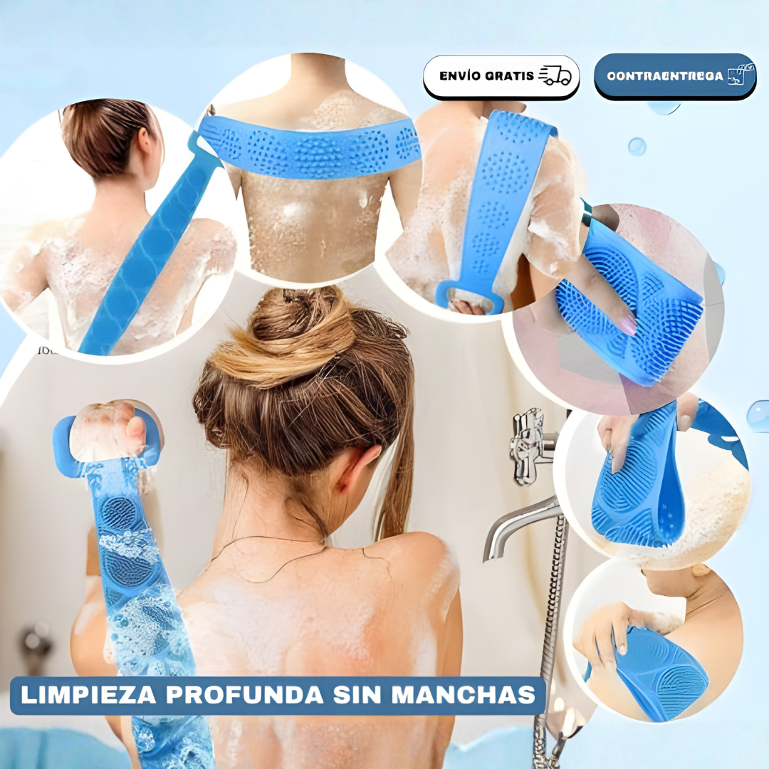 BANDA DE SILICONA – Limpieza profunda, alcance total y comodidad en cada ducha