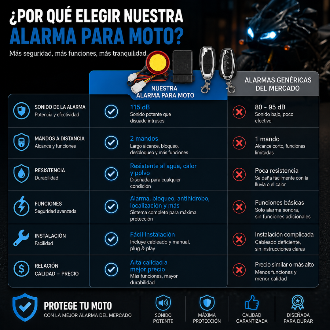 SISTEMA DE ALARMA PARA MOTOCICLETA – Seguridad activa para tu mot