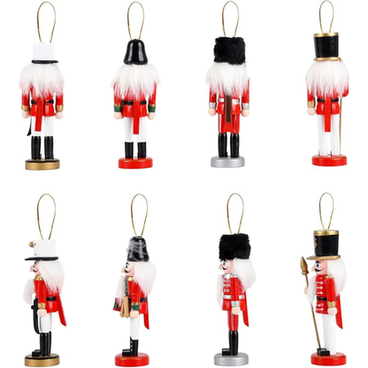 SET DE 4 ADORNOS CASCANUECES – Tradición, color y encanto para tu árbol de Navidad