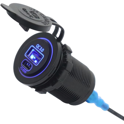 ADAPTADOR DE CARGADOR DE AUTO (1USB,1C) – Carga rápida y segura mientras conduces