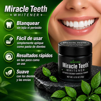 MIRACLE TEETH WHITENER BLANQUEADOR – Sonrisa más blanca naturalmente