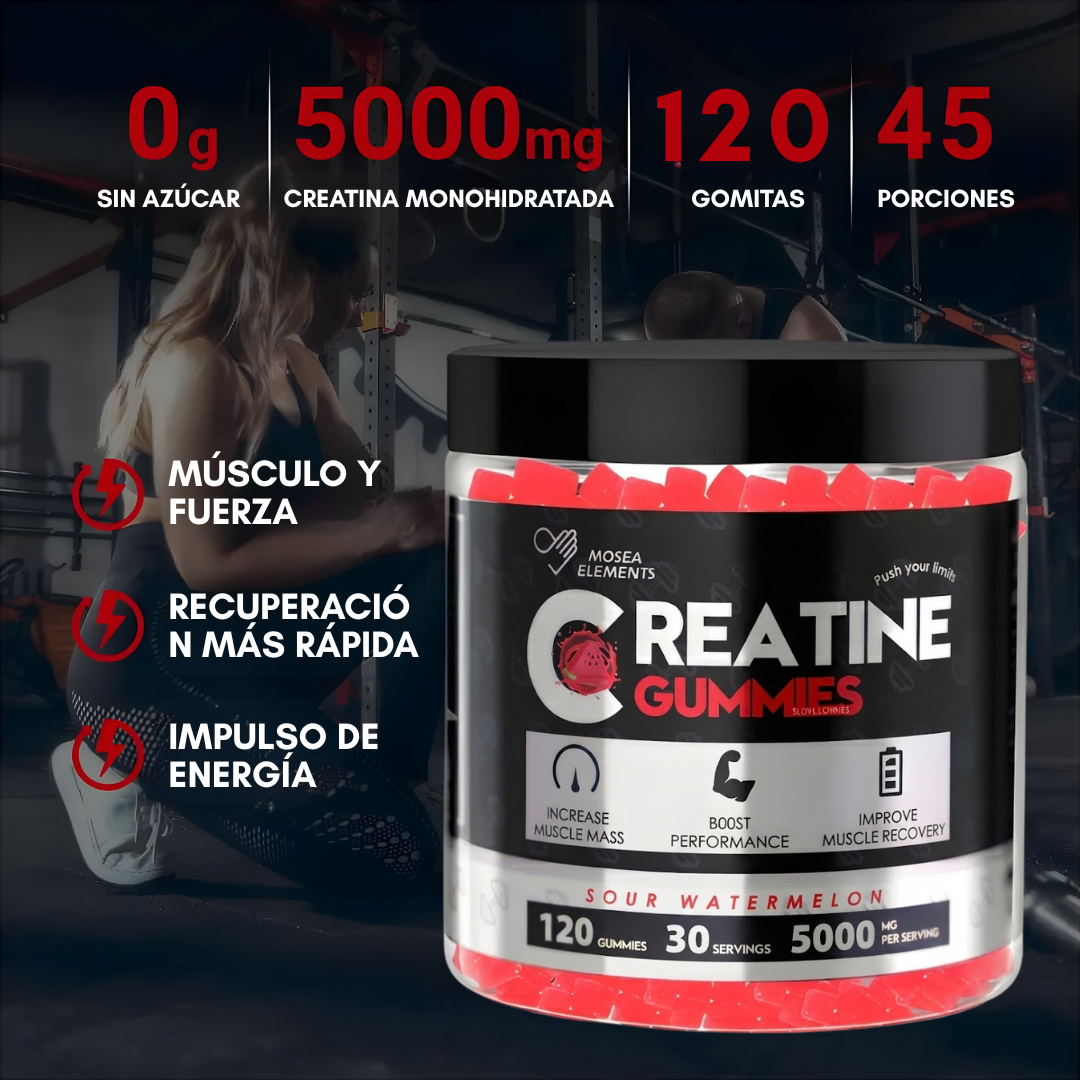 GOMITAS DE CREATINA – Fuerza diaria, rendimiento práctico y energía sin mezclas