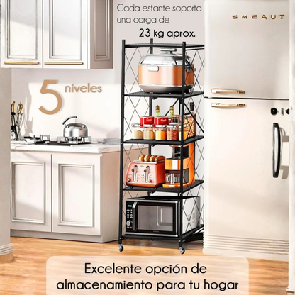 ESTANTE PLEGABLE AJUSTABLE — Más espacio en segundos, sin herramientas y sin ocupar lugar cuando no lo necesitas